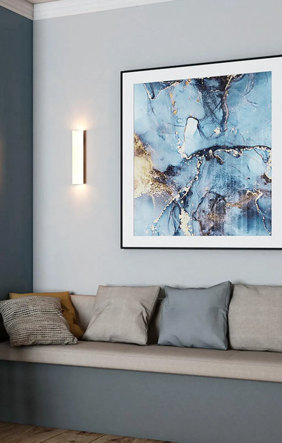 Applique verticale led 12w 3000k bianca moderna zubialde eglo