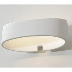 Applique 12w 4000k bianca in gesso ceramica