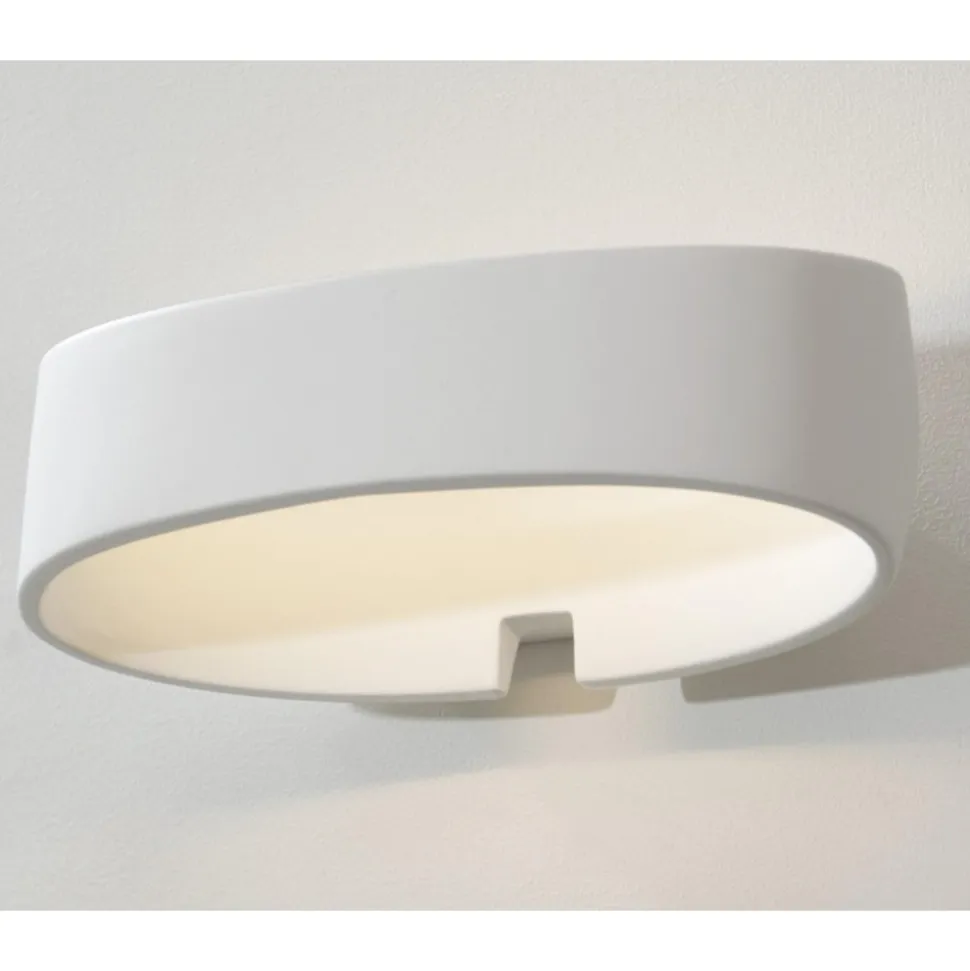 Applique 12w 4000k bianca in gesso ceramica