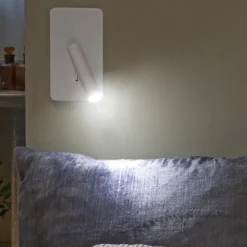 Applique 3w 3000k bianco da comodino orientabile per camera da letto