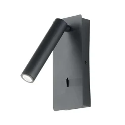 Ap telescope ondaluce applique per camera da letto porta usb led orientabile nera