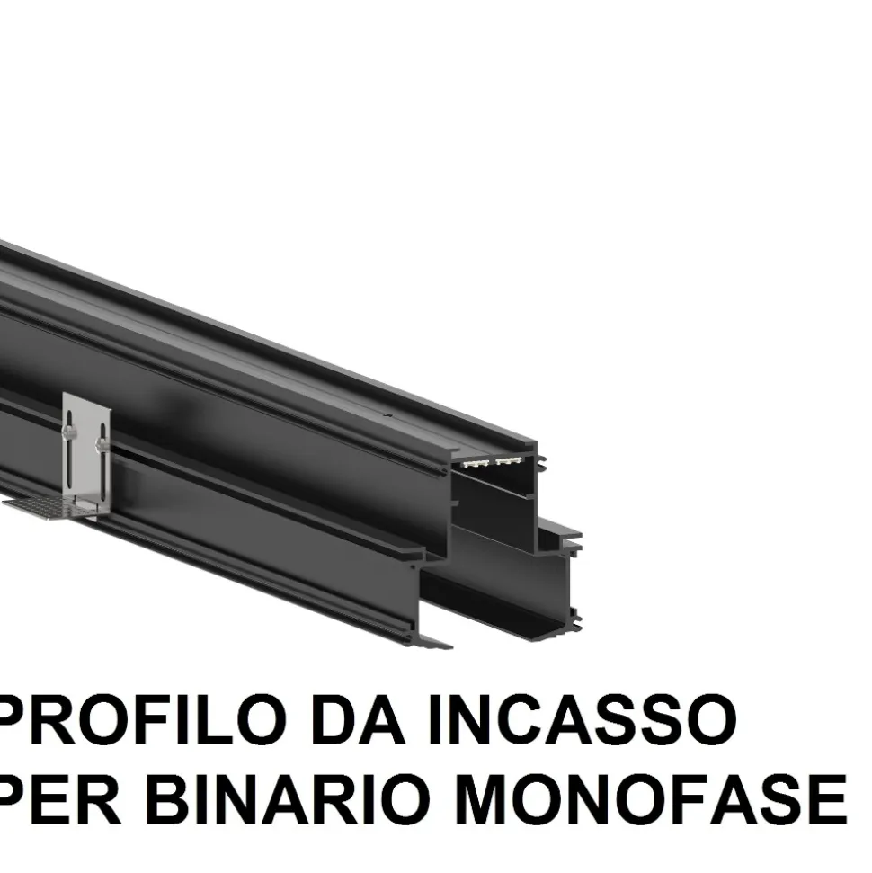 Arca ideal lux binario da incasso 3mt nero monofase 48v
