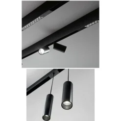 Arca ideal lux binario plafone monofase 1mt nero