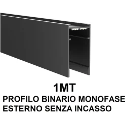 Arca ideal lux binario plafone monofase 1mt nero