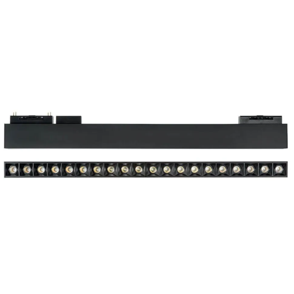 Arca ideal lux modulo faretti led 48v 29w 4000k nero per binario monofase ottica 40