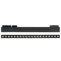 Arca ideal lux modulo faretti led 48v 29w 3000k nero per binario monofase ottica 40