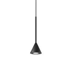 Archimede sp cono lampada a sospensione ideal lux per camera da letto led 3000k nero