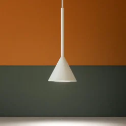 Archimede sp cono sospensione bianca led 3,5w 3000k cavo con decentramento