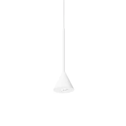 Archimede sp cono sospensione bianca led 3,5w 3000k cavo con decentramento