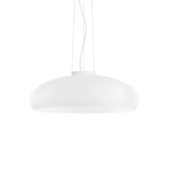 Aria sp1 ideal lux lampadario da cucina moderna cupola vetro bianco schiacciata