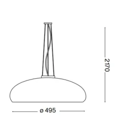 Aria sp1 ideal lux lampadario da cucina moderna cupola vetro bianco schiacciata