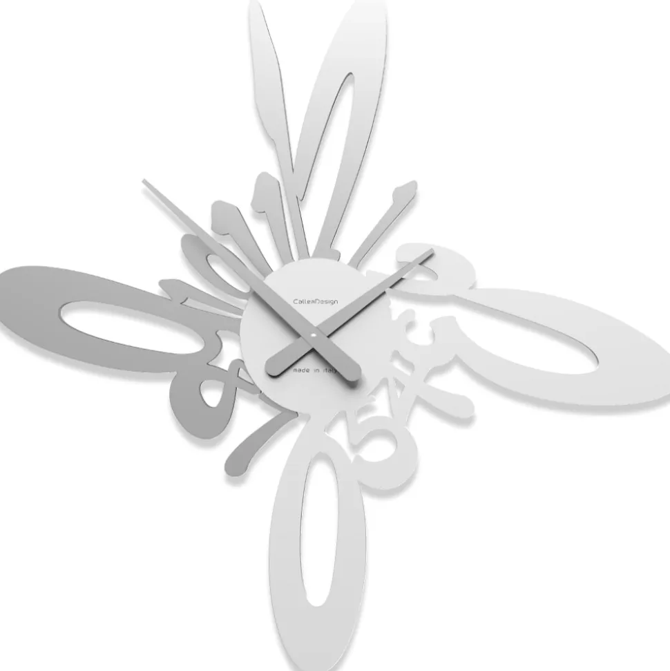 Armonico orologio moderno da parete legno bianco grigio