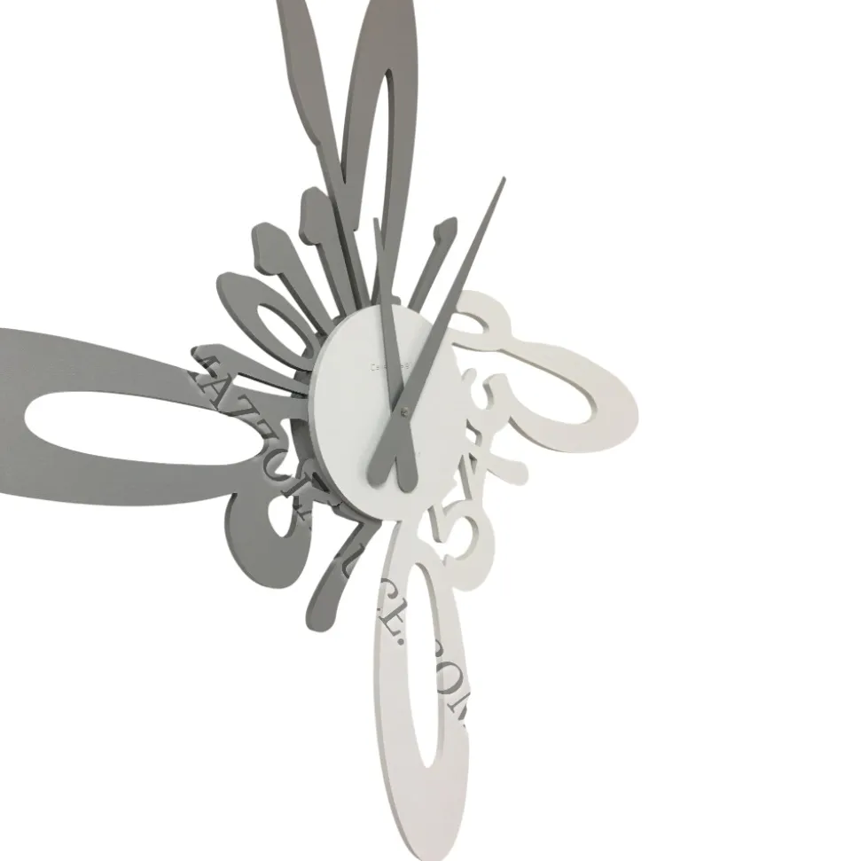 Armonico orologio moderno da parete legno bianco grigio
