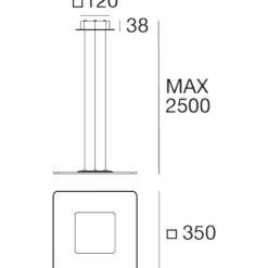 Aruba linea light lampadario oro led 17w 3000k