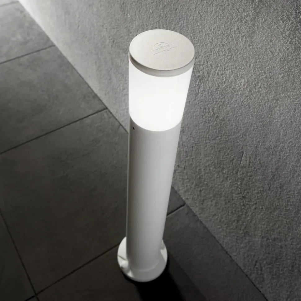 Atena pt1 bianco ideal lux lampione da giardino