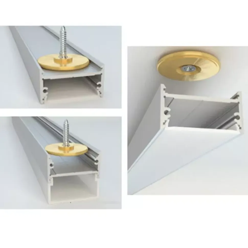 Attacco in ottone a parete plafone 2pz per strip accessori