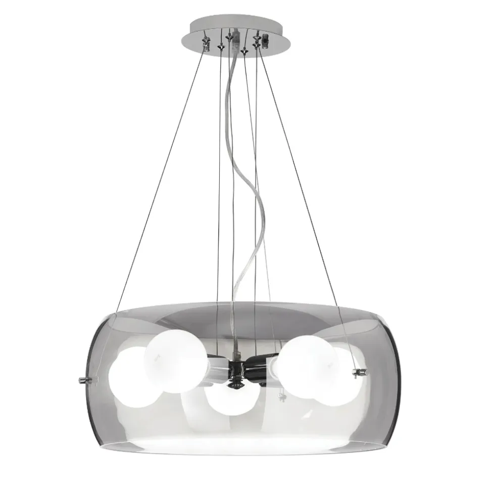 Audi10 sp5 fume' ideal lux lampadario di vetro per soggiorno moderno