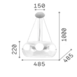 Audi10 sp5 trasparente ideal lux lampadario moderno