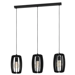 Bajazzara eglo lampadario da cucina portalampada in legno colore nero