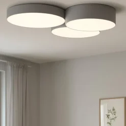 Barbano z eglo plafoniera moderna colore grigio led rgb da 2700k a 6500k