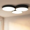 Barbano z eglo plafoniera moderna paralumi in tessuto led rgb da 2700k a 6500k