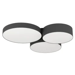 Barbano z eglo plafoniera moderna paralumi in tessuto led rgb da 2700k a 6500k