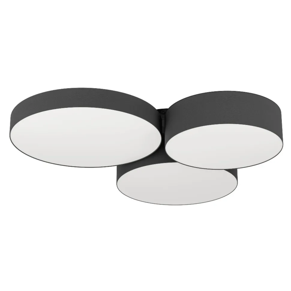 Barbano z eglo plafoniera moderna paralumi in tessuto led rgb da 2700k a 6500k