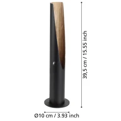 Barbotto eglo lampada da tavolo con dettagli in legno moderna