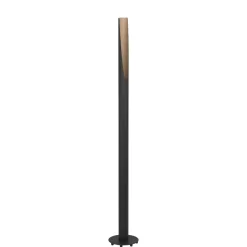 Barbotto eglo lampada da terra cilindrica nera moderna gu10 led 3000k