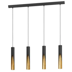 Barbotto eglo lampadario moderno dorato nero per tavolo soggiorno
