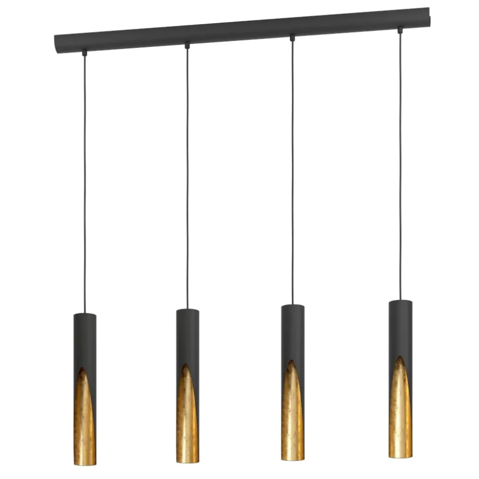 Barbotto eglo lampadario moderno dorato nero per tavolo soggiorno
