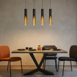 Barbotto eglo lampadario moderno dorato nero per tavolo soggiorno