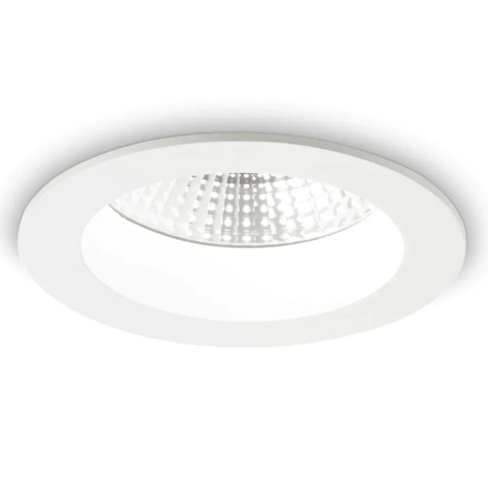 Basic ideal lux faretto a led da incasso rotondo 15w 3000k per controsoffitto 220v