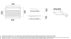 9010 belfiore lampada di gesso led cristaly da incasso a scomparsa parete 32w 3000k
