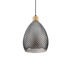 Bergen-1 sp1 ideal lux lampada a sospensione vetro fume