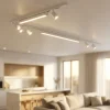 Binario angolare con spot orientabili monofase bianco modulo led 3000k
