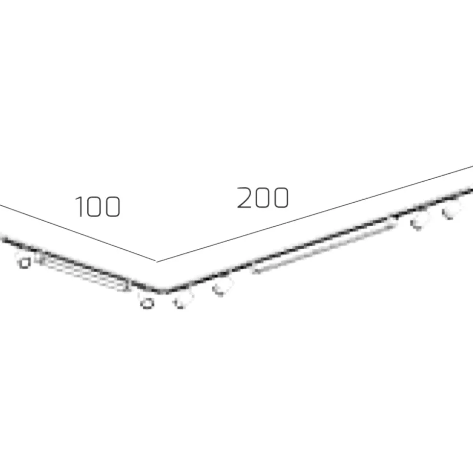 Binario angolare con spot orientabili monofase bianco modulo led 3000k