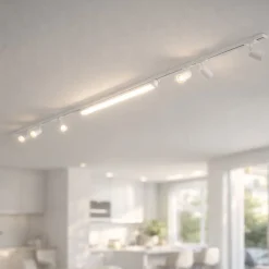 Binario bianco con spot orientabili monofase modulo led 40w 3000k