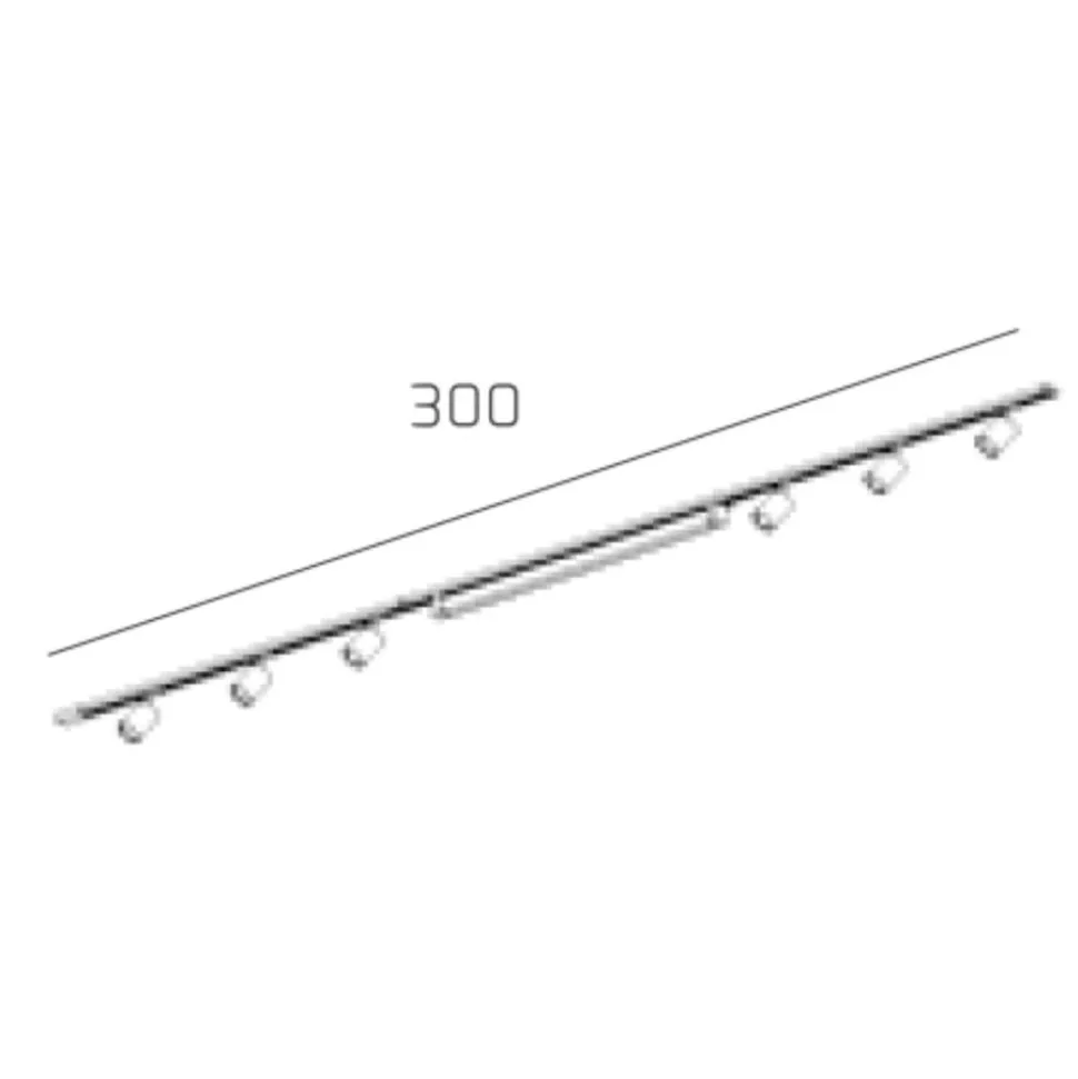 Binario bianco con spot orientabili monofase modulo led 40w 3000k