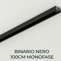 Binario nero monofase 1mt con alimentazione laterale