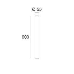 Birba linea light faretto da soffitto cilindrico oro h60 cm