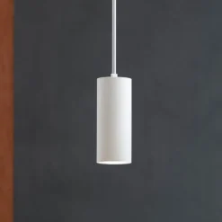 Birba linea light lampada a sospensione cilindro bianco