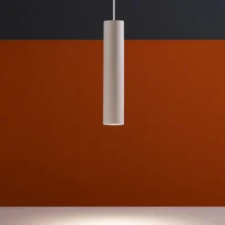Birba linea light lampada a sospensione cilindro bianco moderno