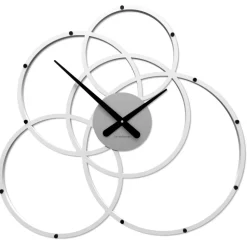 Black hole bianco grigio orologio da parete moderno cerchi 59x56