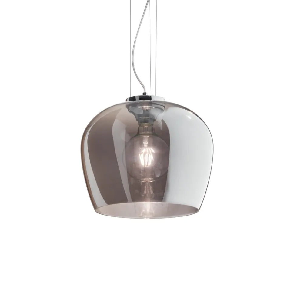 Blossom sp1 ideal lux lampadario per cucina boccia vetro fume