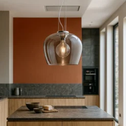 Blossom sp1 ideal lux lampadario per cucina boccia vetro fume