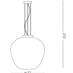 Blossom sp1 ideal lux lampadario per cucina boccia vetro fume