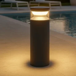 Boeing pt h040 ideal lux lampione da giardino nero led 14w 3000k