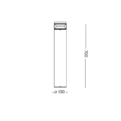 Boeing pt h070 ideal lux lampione per viale esterno antracite ip65