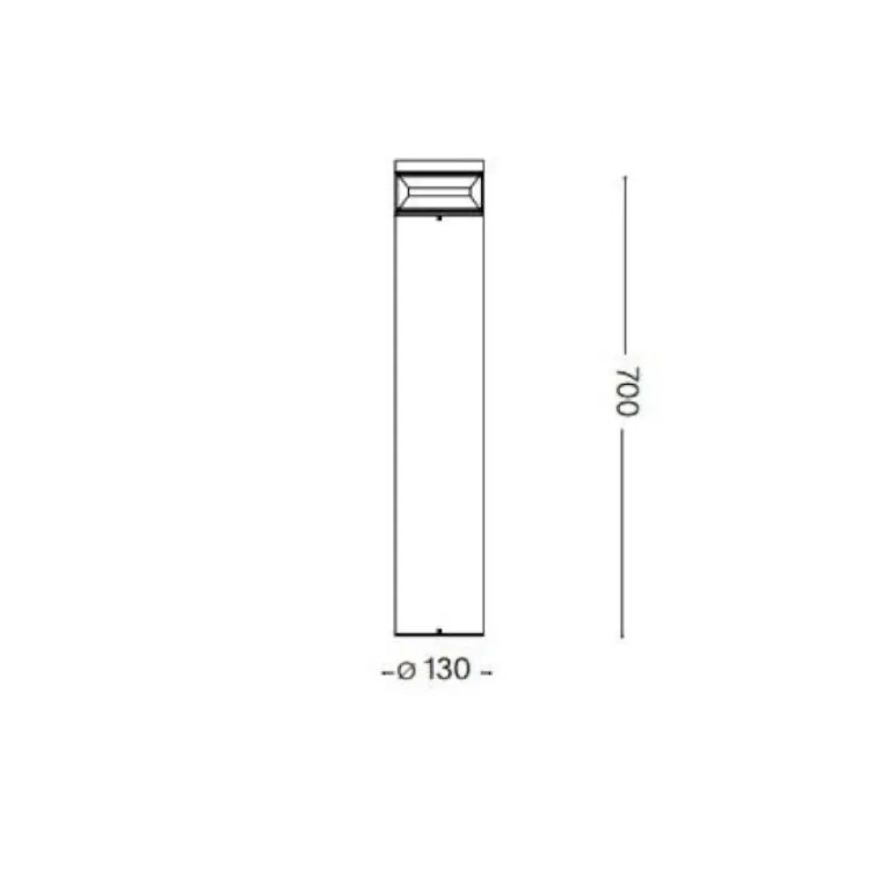 Boeing pt h070 ideal lux lampione per viale esterno antracite ip65